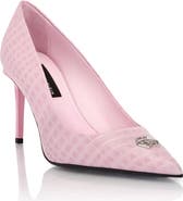 PHILIPP PLEIN Cocco Print Decolette Mid Heels Hexagon 9 Women