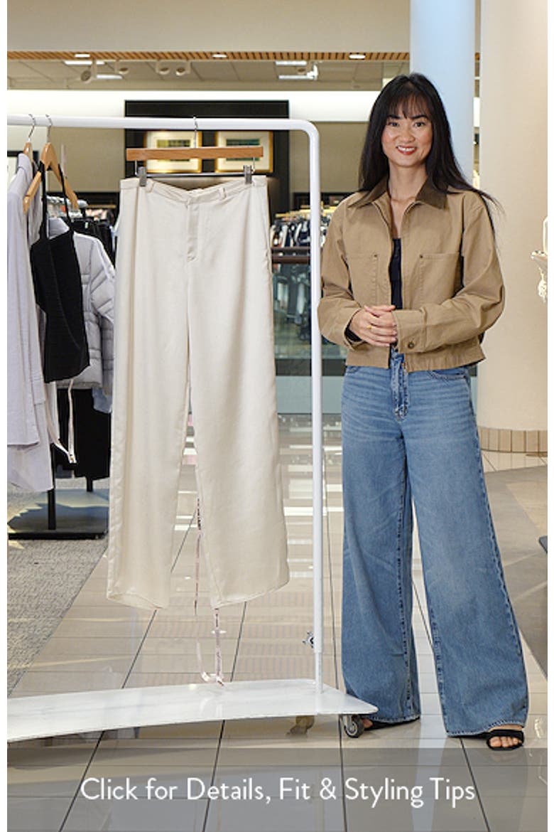 Amaria Relaxed Fit Satin Straight Leg Pants video