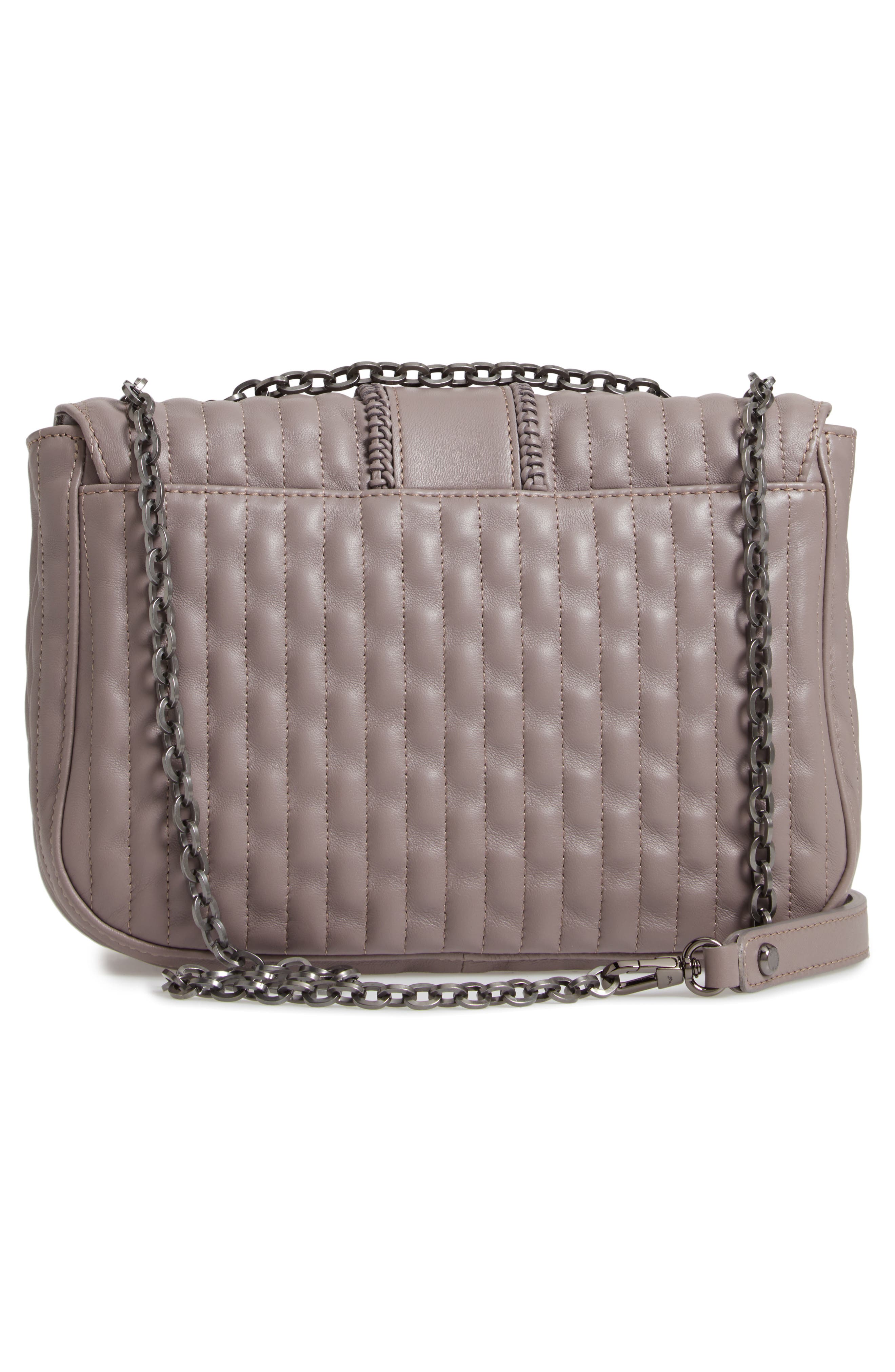 Small Leather Crossbody Bag, Alternate, color, GREY