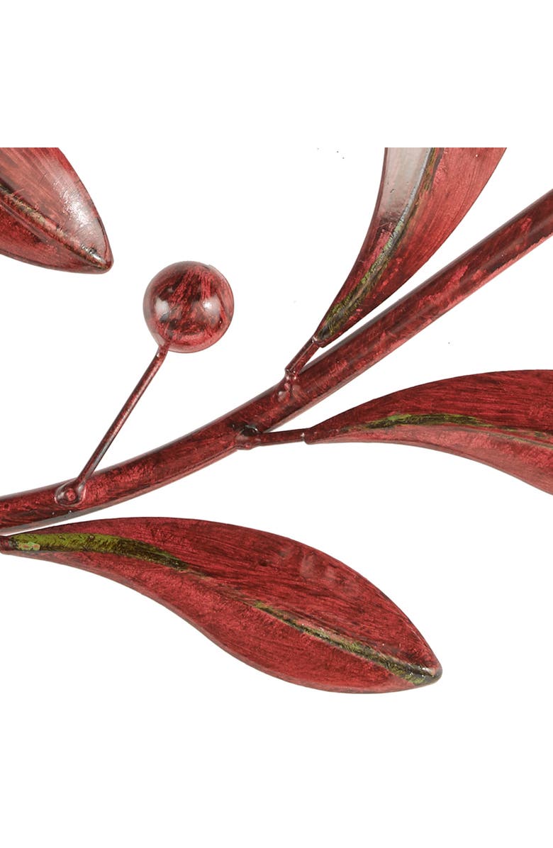 UMA Filigree Leaf Wall Decor, Alternate, color, Dark Red