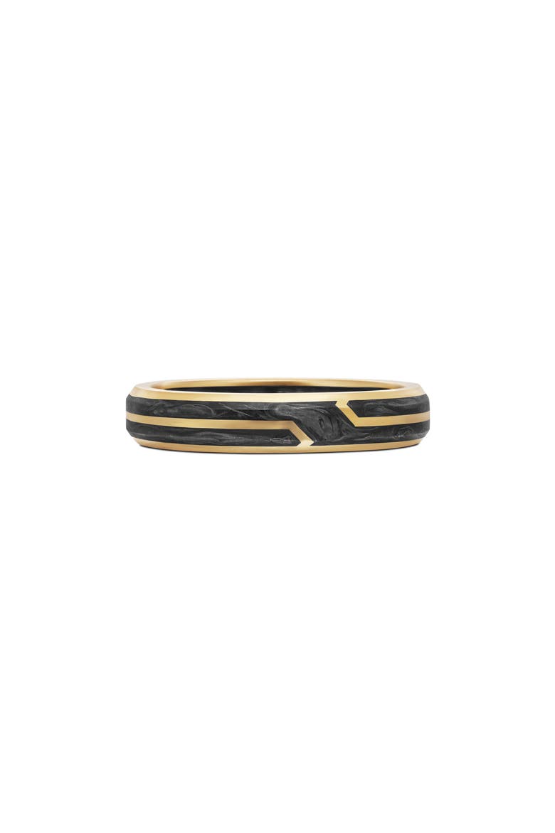 Forged Carbon Band Ring in 18K Yellow Gold, Main, color, 18K YELLOW GOLD