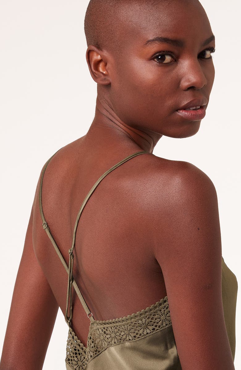 Etam Paysage Satin & Lace Chemise, Alternate, color,