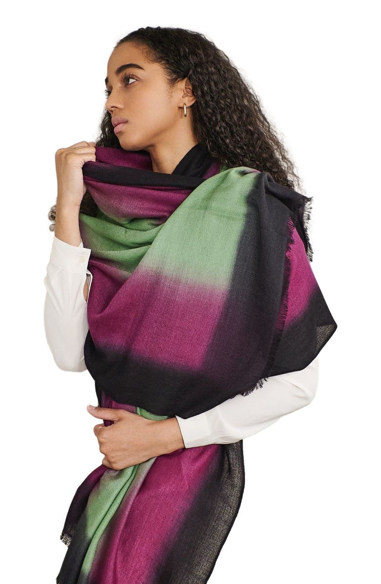 Studio Variously Iris Cashmere Merino Handloom Scarf, Alternate, color,
