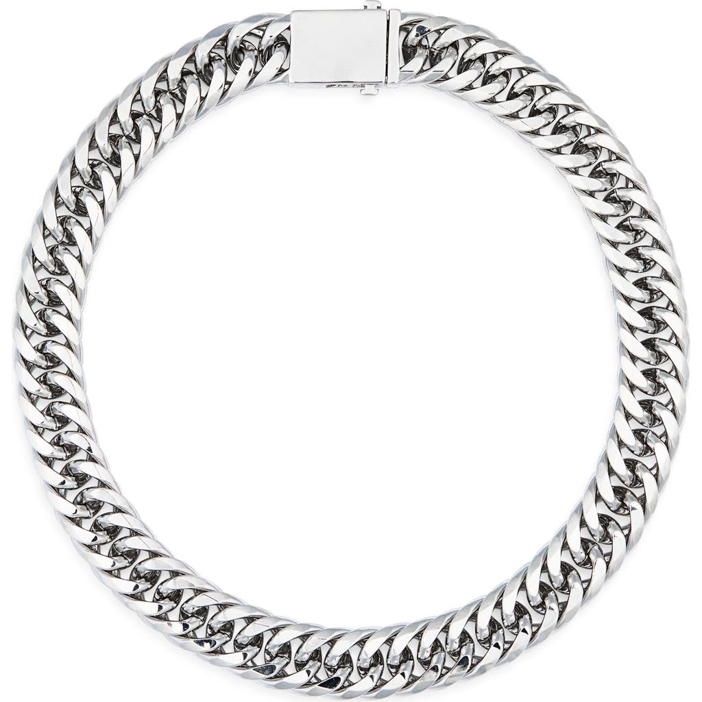 Kenneth Jay Lane Curb Chain Necklace In Metallic