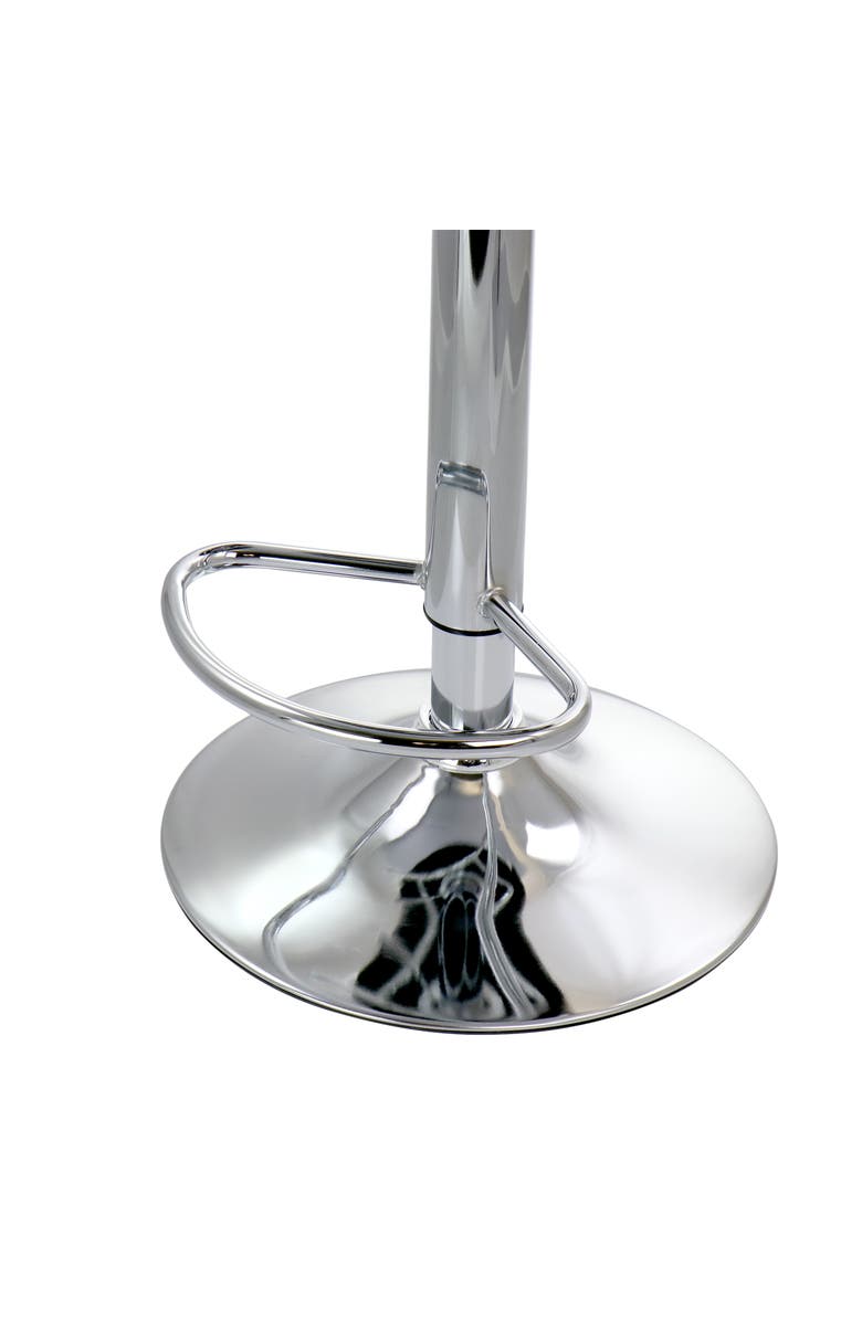 Elama 2 Piece Faux Leather Retro Adjustable Bar Stool, Alternate, color, Black