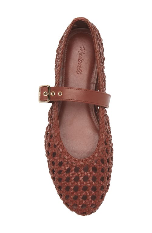 Madewell Hera Open Weave Mary Jane Flats Dusty Redwood In Dusty Redwood