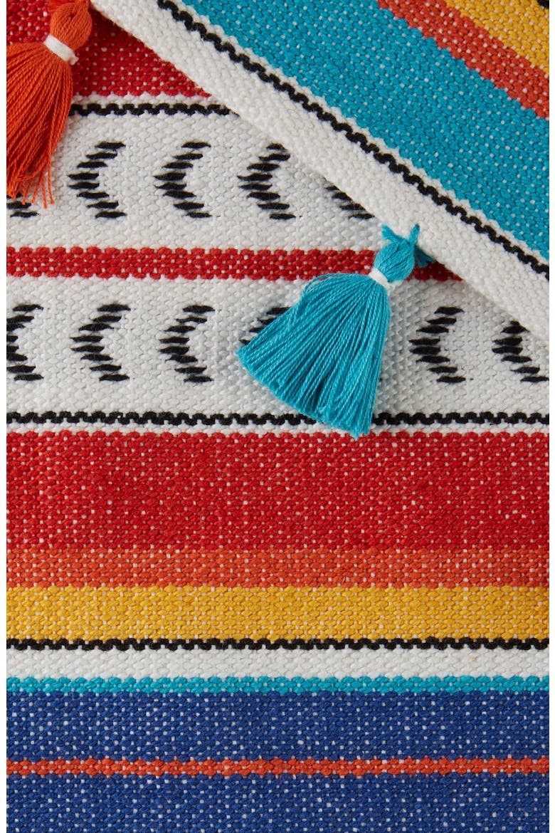Picante Stripe Tassel Table Runner, Alternate, color, MULTI