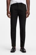 BOSS Kaiton Slim Fit Flat Front Stretch Cotton Blend Dress Pants
