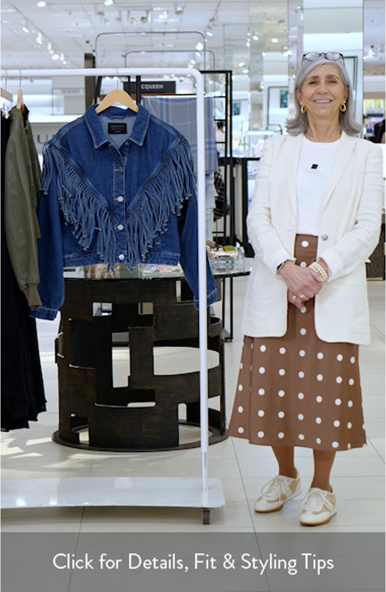 Marlene Fringe Trim Denim Jacket, sales video thumbnail