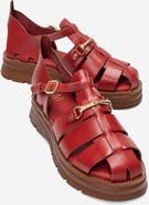 Forever & Always Shoes Riela Leather Buckle Sandal