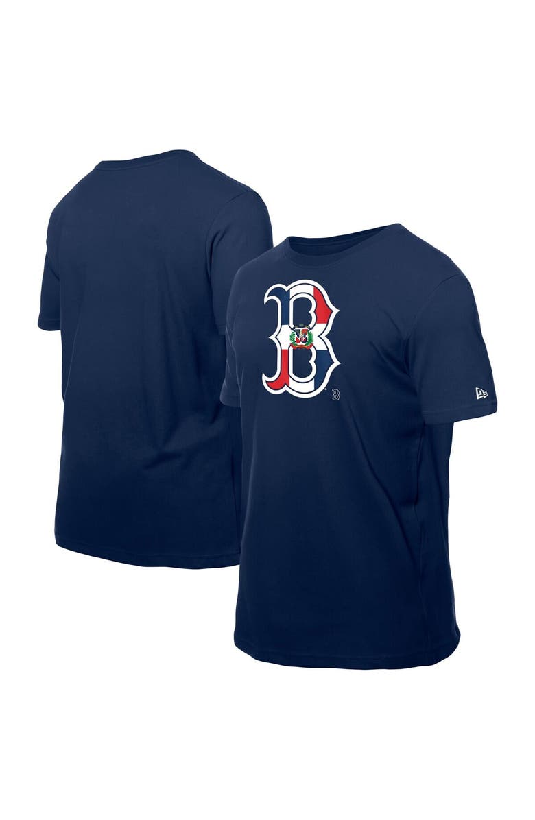 New Era Men's New Era Navy Boston Red Sox Dominican Republic Flag Logo T-Shirt, Main, color, Navy