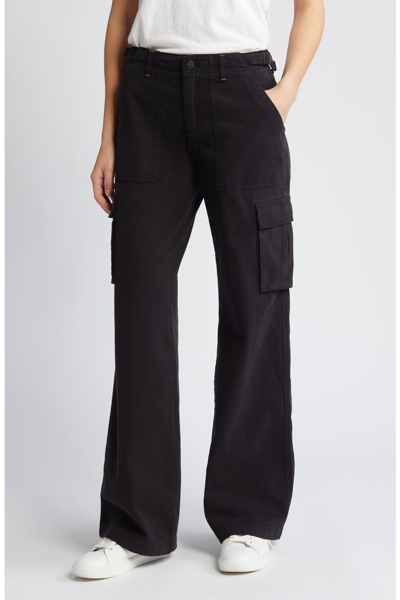 Reissue Wide Leg Cargo Pants, Main, color, BLACK