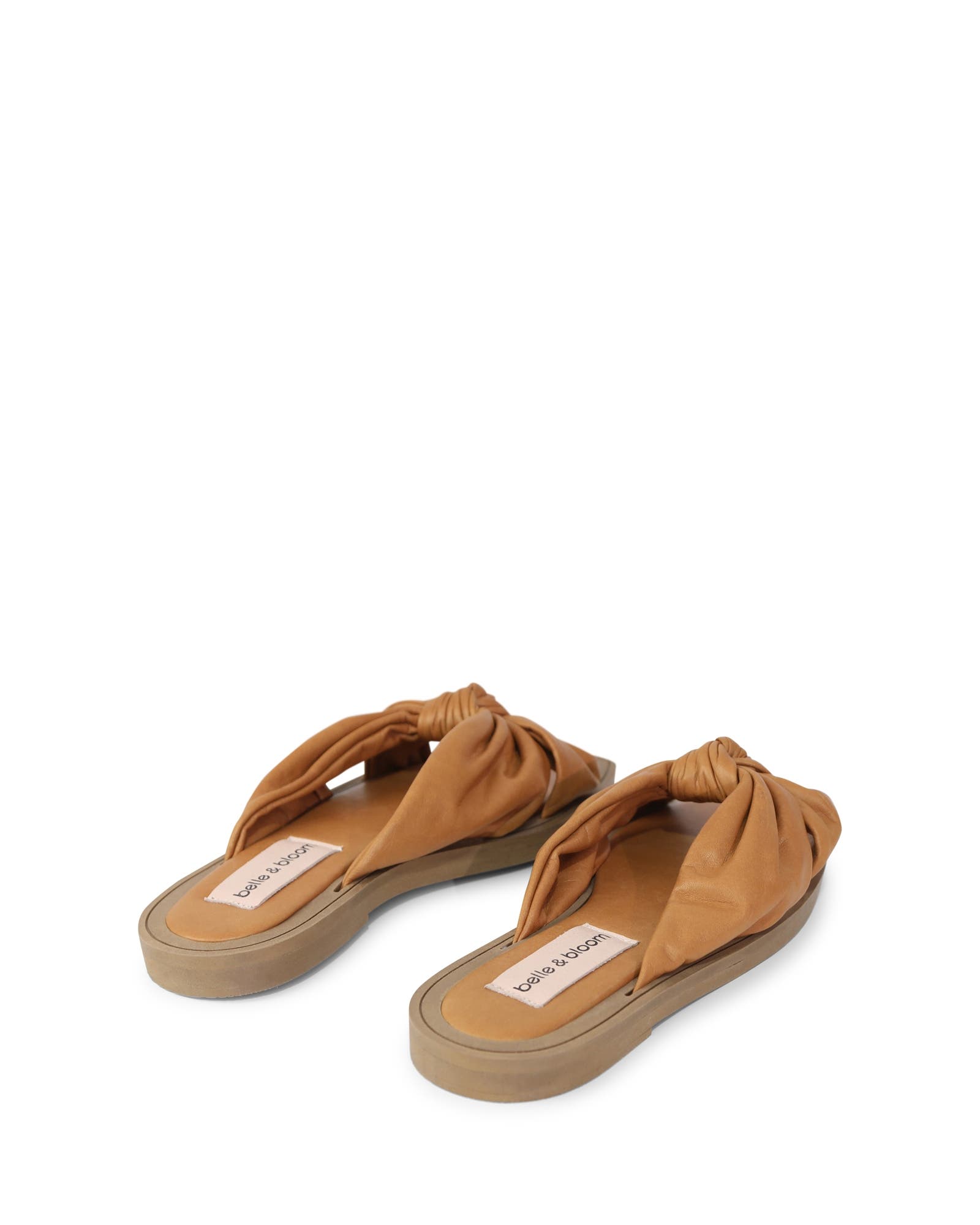 Belle & Bloom You & I Knot Detail Slides, Alternate, color, Brown