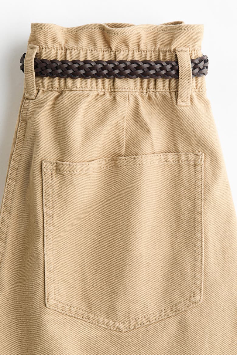 Belted Barrel Trousers, Alternate, color, Beige