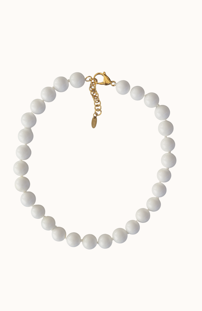 Joiana Jewelry Mello Stone Necklace, Main, color, Milky