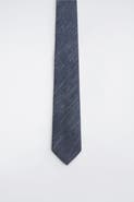 COS Denim-Effect Silk-Cotton Tie
