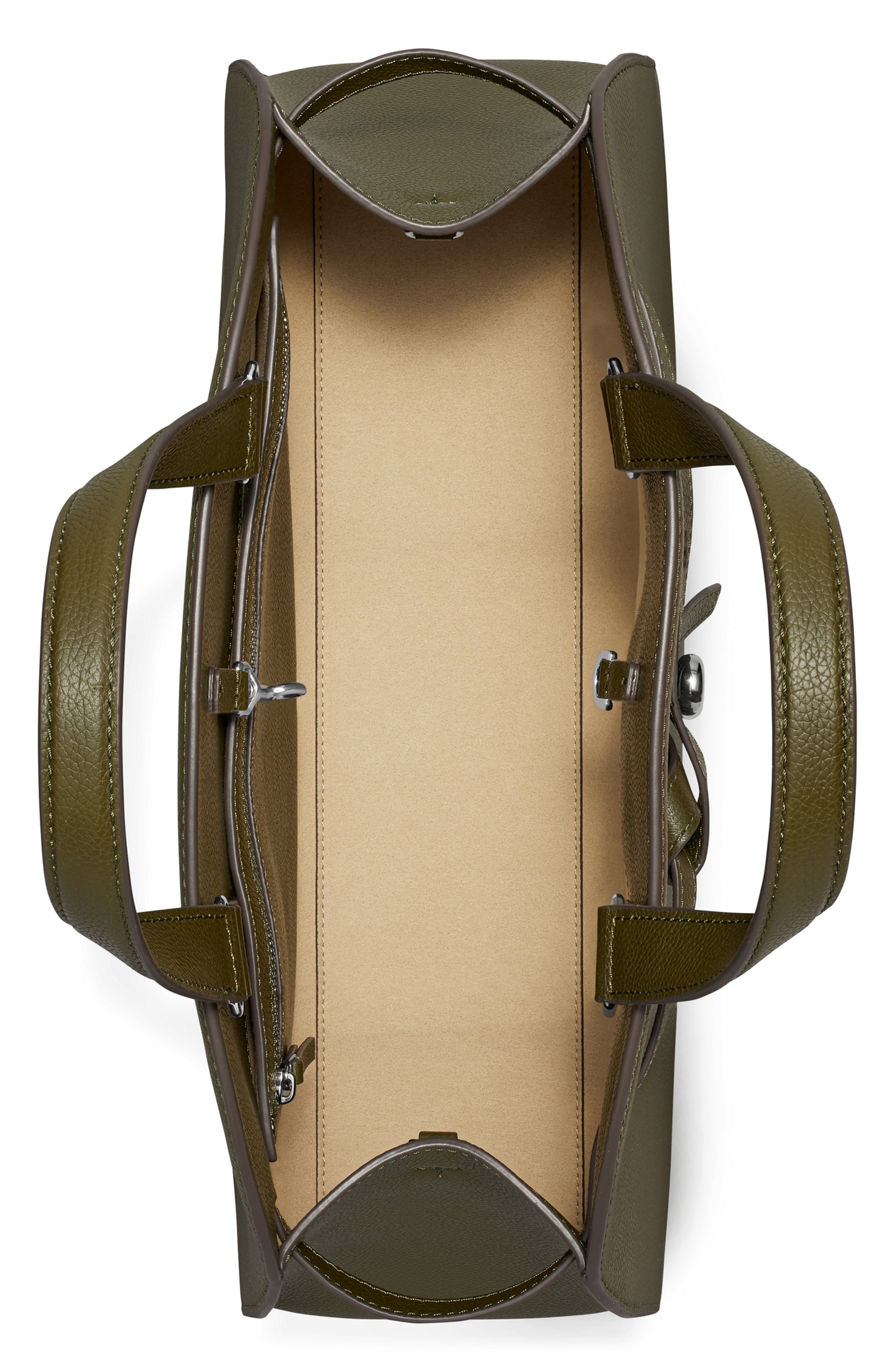 Romy Bauletto Leather Satchel, Alternate, color, LECCIO