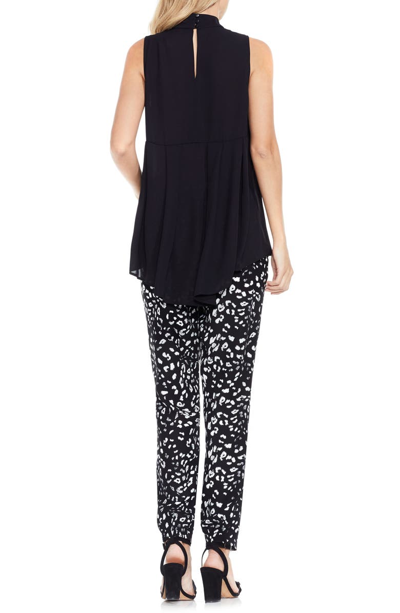 Vince Camuto Mock Choker V-Neck Blouse, Alternate, color, 