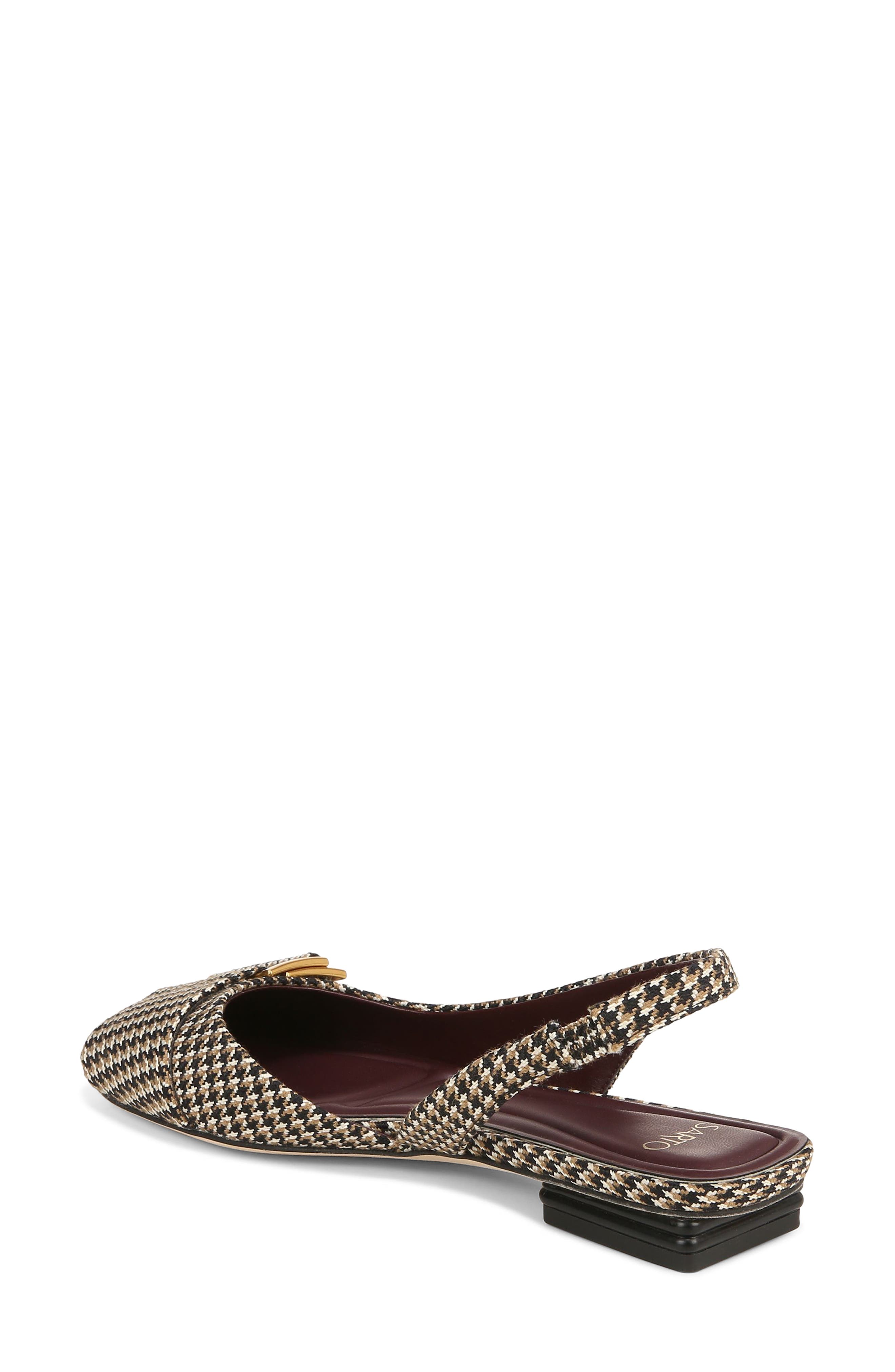 Tracy Slingback Square Toe Flat, Alternate, color, BLACK
