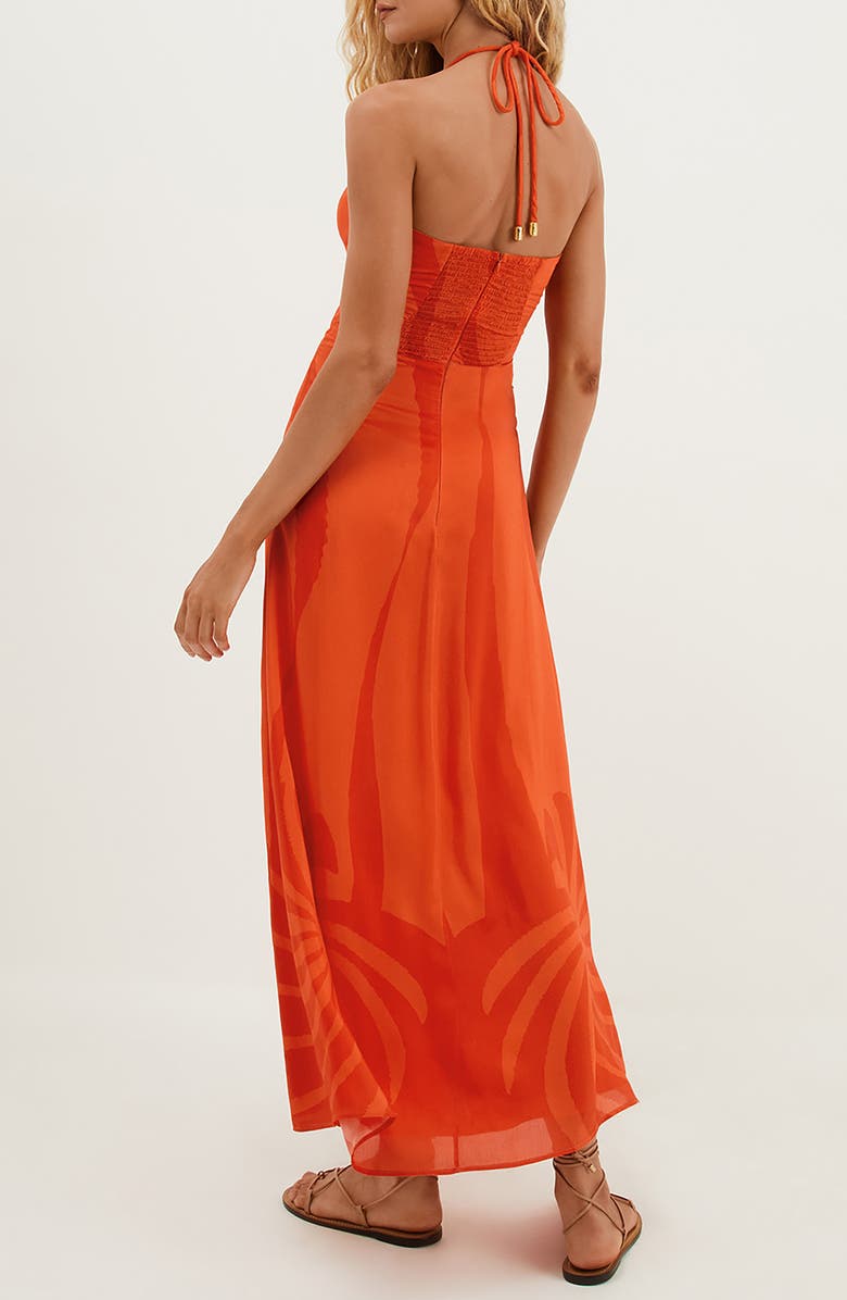 ViX Paula Hermanny Cherie Aurea Cutout Cover-Up Maxi Sundress, Alternate, color, 