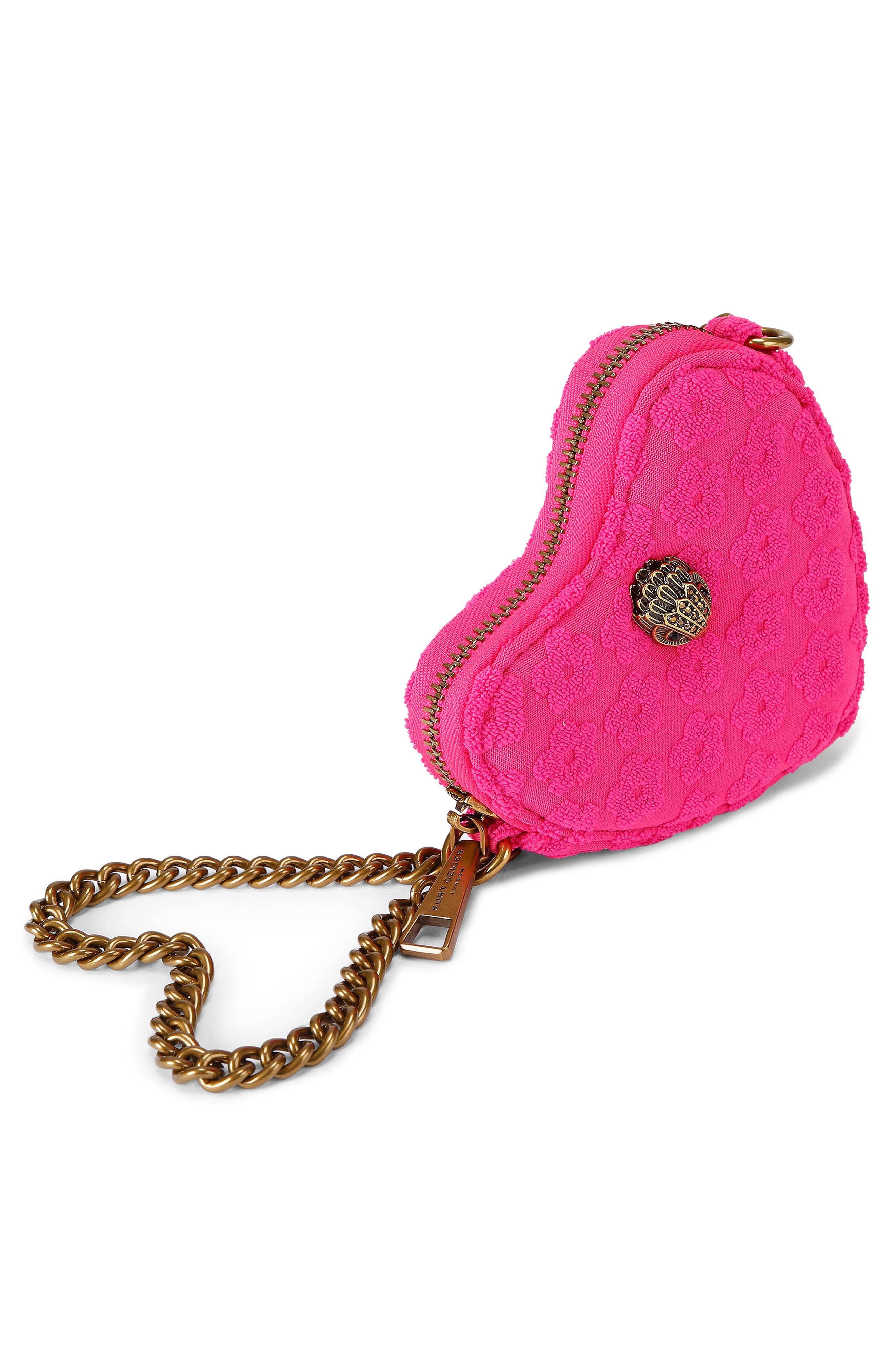 Micro Heart Leather Crossbody Bag, Alternate, color, BRIGHT PINK