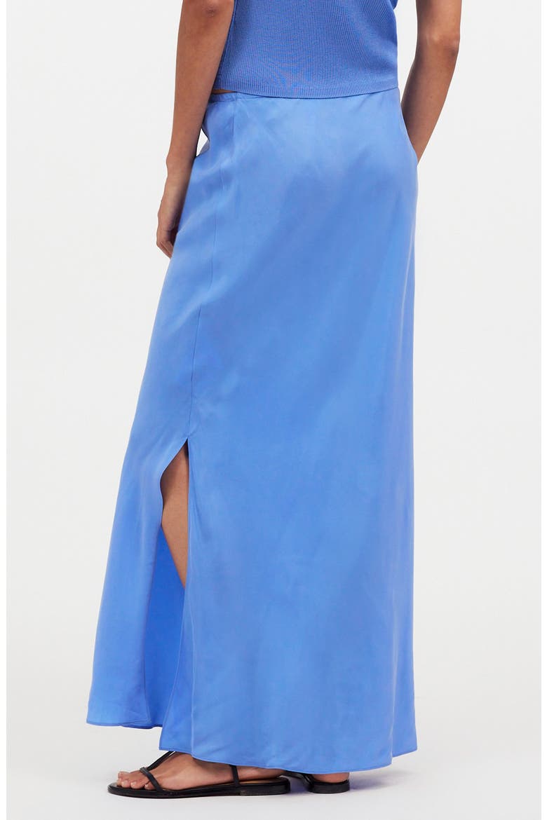 Drawstring Maxi Slip Skirt, Alternate, color, CELESTE