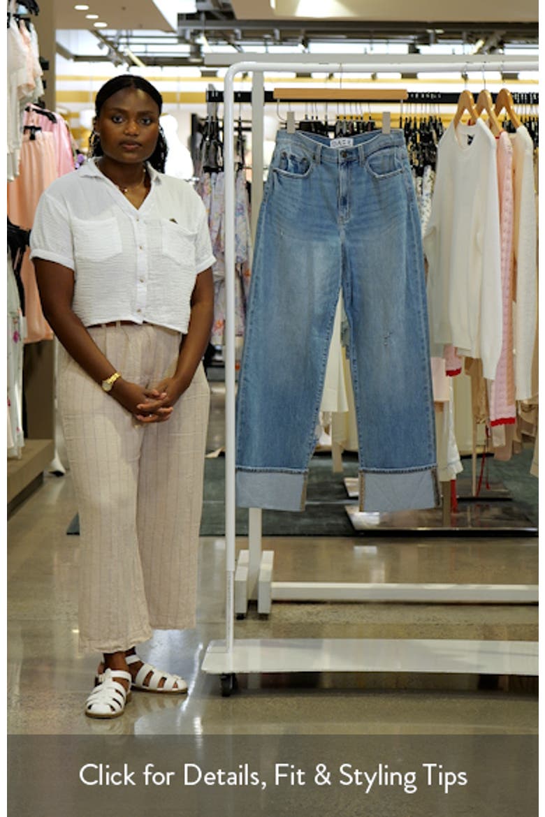 Eastside High Waist Cuff Crop Straight Leg Jeans video