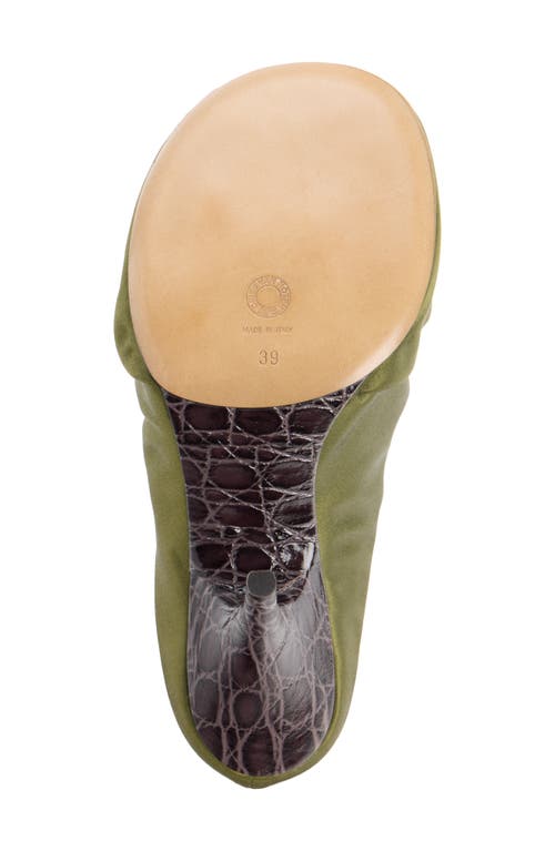 Dries Van Noten Ruched Mule In Green