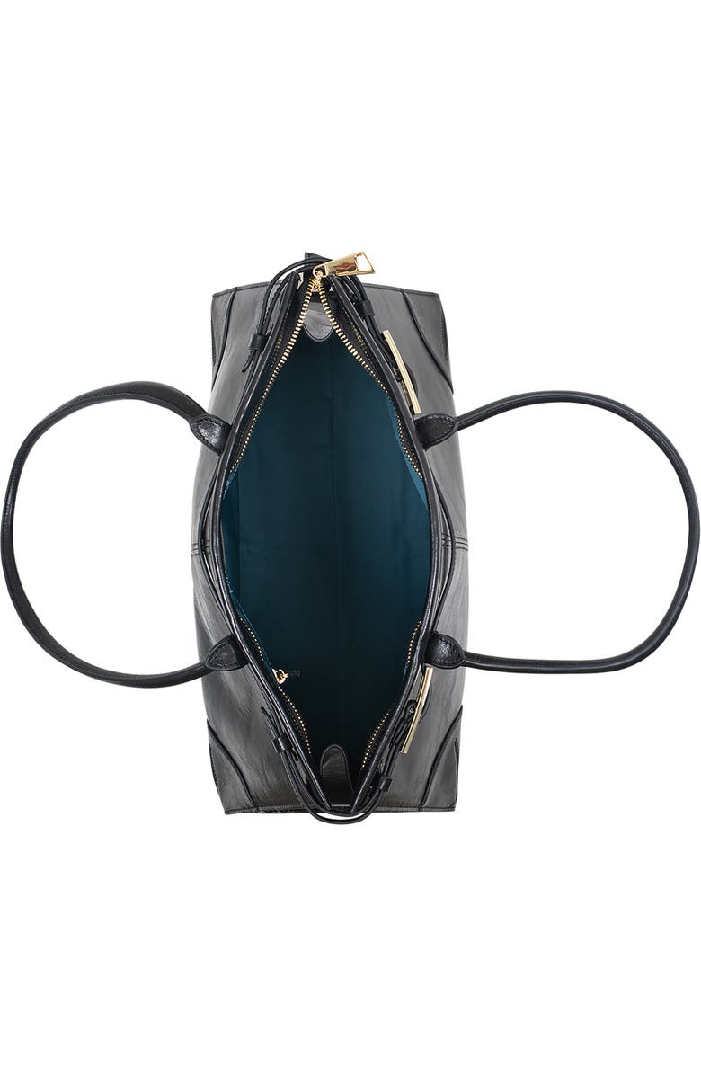 Jeffrey Campbell Palomino Leather Satchel, Alternate, color, Black