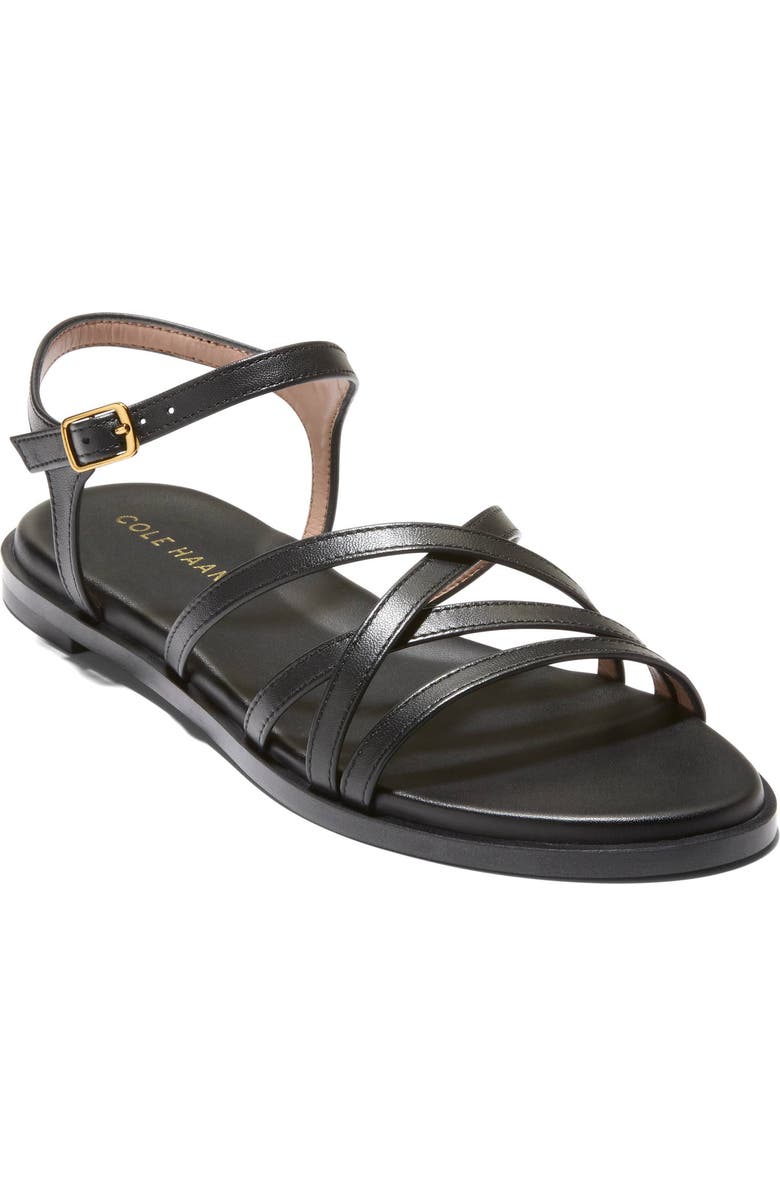 Cole Haan Flynn Strappy Sandal, Main, color, Black Leather