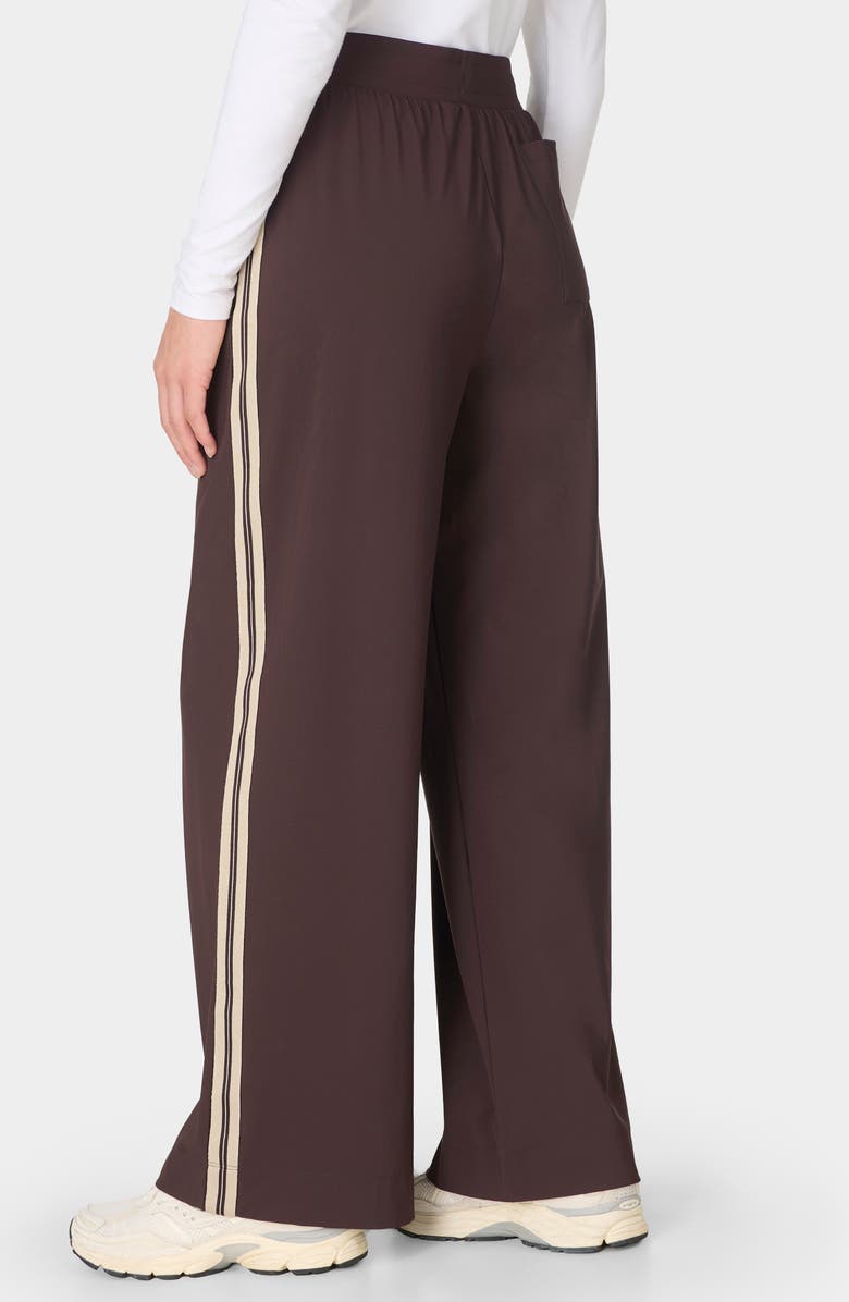 Sweaty Betty Explorer Side Stripe Wide Leg Pants, Alternate, color, Sable Brown