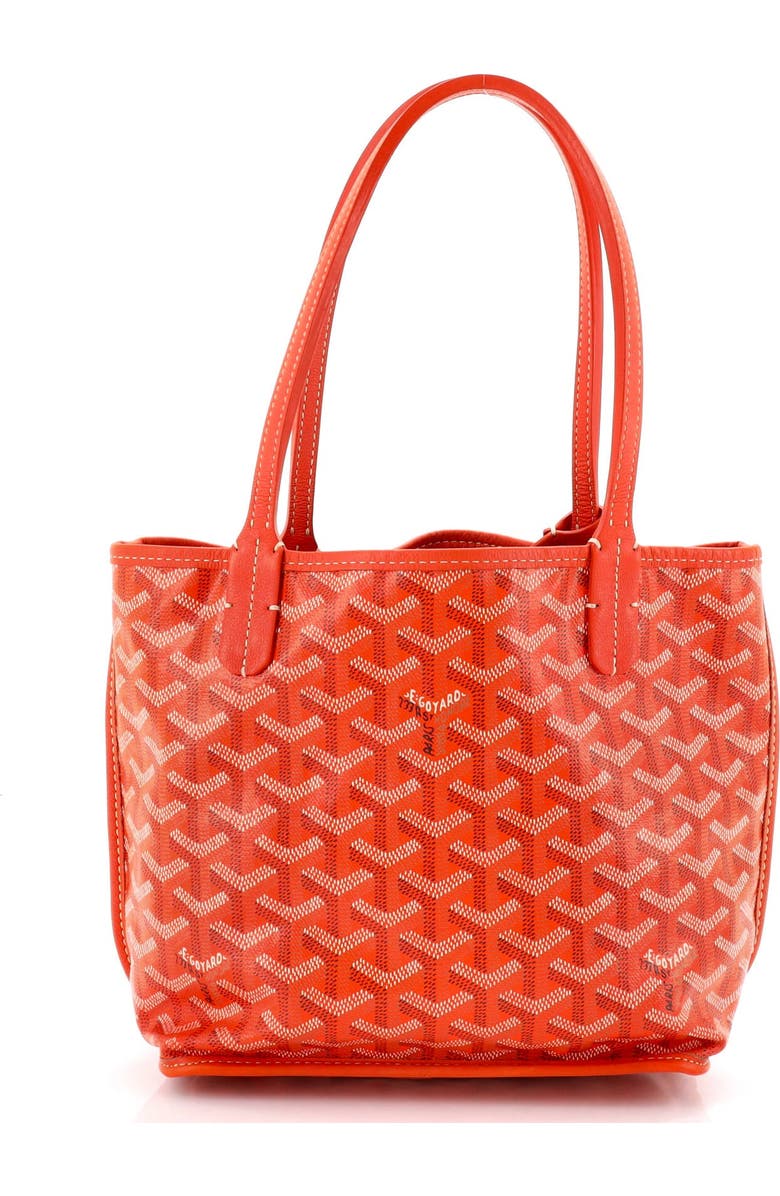 Pre-Owned Goyard Anjou Reversible Tote Coated Canvas Mini, Main, color, Orange