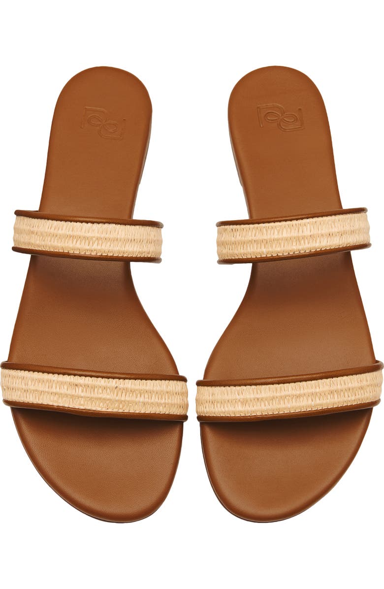 Reformation Lenora Flat Slide Sandal, Alternate, color, Natural Raffia