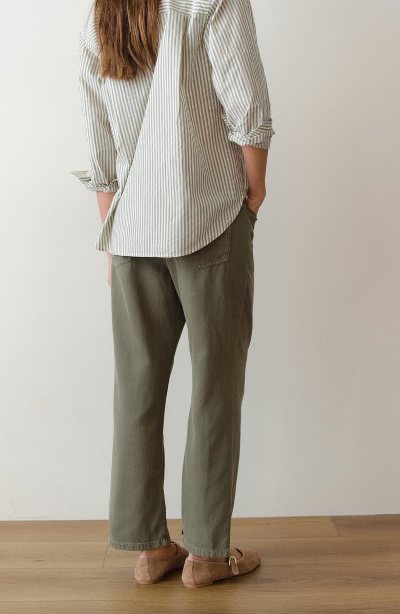 Marine Layer Ella Straight Leg Drawstring Pants, Alternate, color, Olive