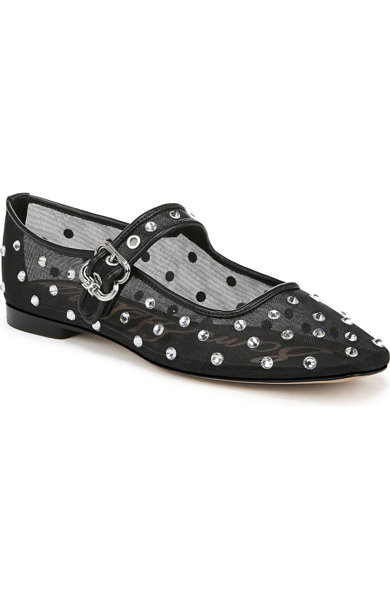 Sam Edelman Michaela Shine Mary Jane Flat, Main, color, Dm - Black