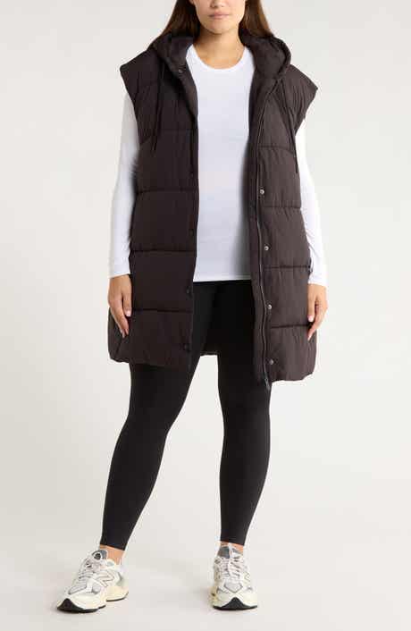 Zella Longline Hooded Puffer Vest