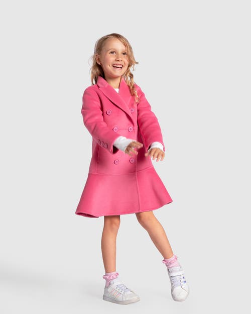 Belle & Bloom Good Manners Wool Blend Fitted Coat In Pink