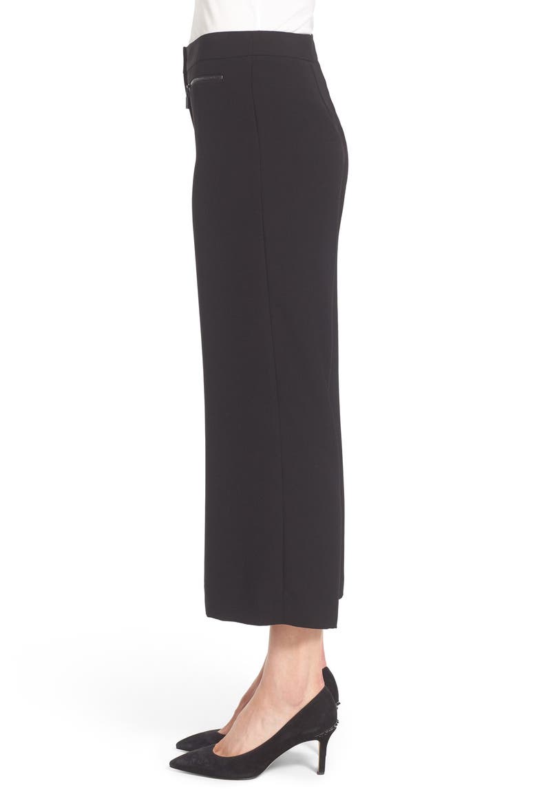 Zip Pocket Culottes (Nordstrom Exclusive), Alternate, color, RICH BLACK