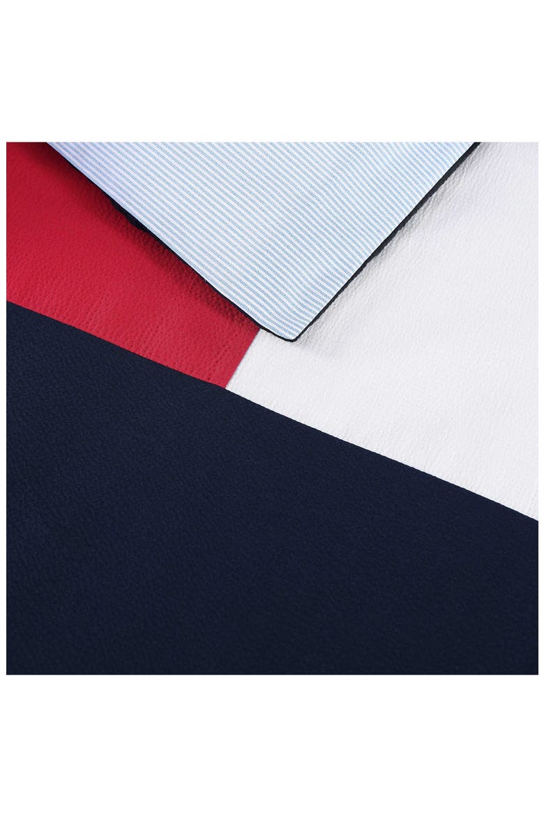 Iconic Anniversary Seersucker Duvet Cover & Shams Set, Alternate, color, NAVY