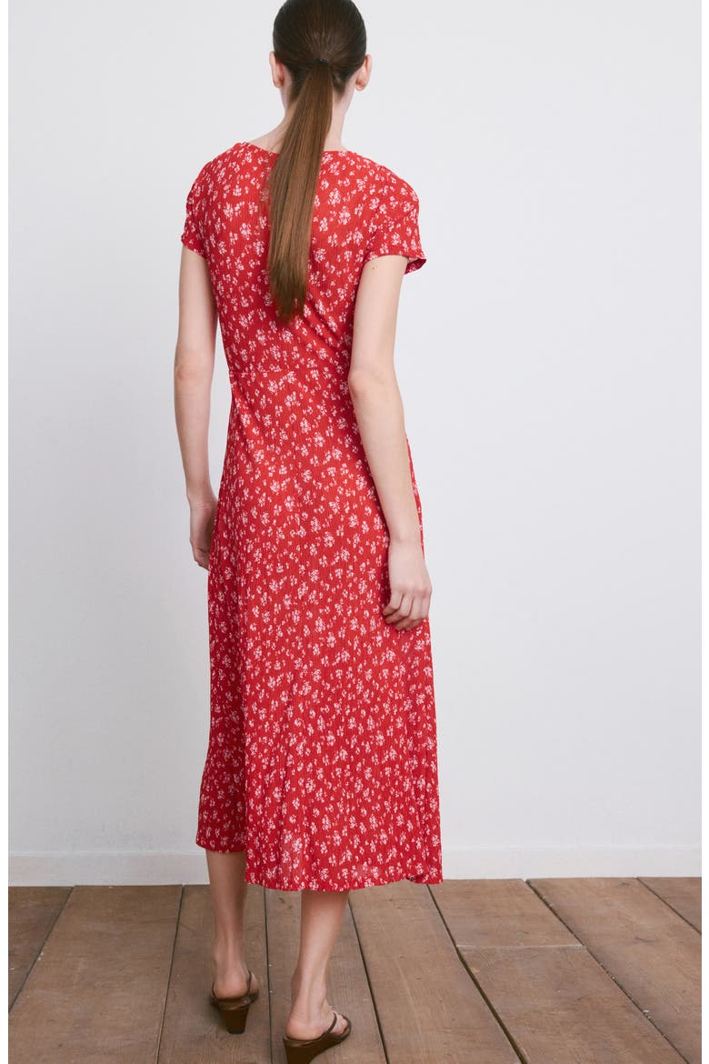 Print Midi Dress, Alternate, color, RED