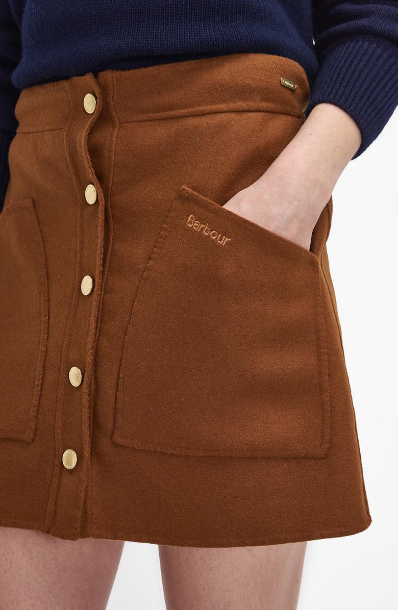 Barbour Reighton Wool Blend Miniskirt, Alternate, color, 