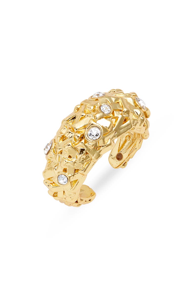 Karine Sultan Crystal Nest Ring, Main, color, Gold