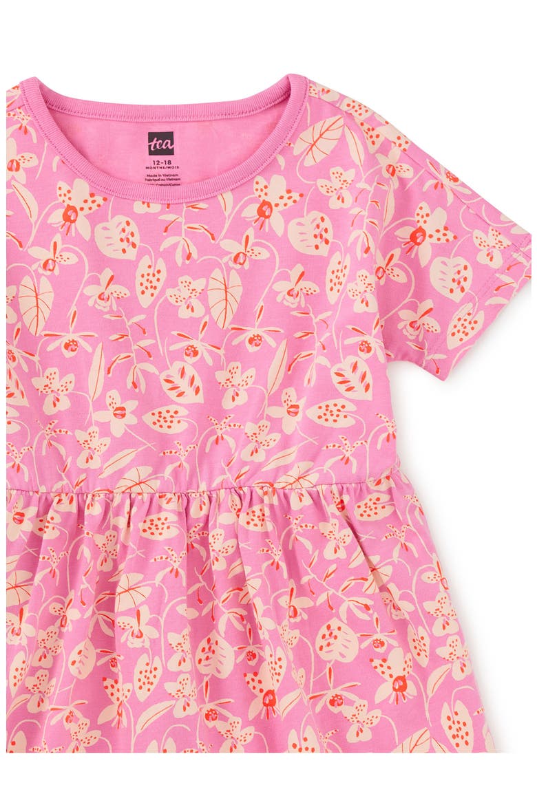 Short Sleeve Twirl Dress, Alternate, color, Orchid Abundance