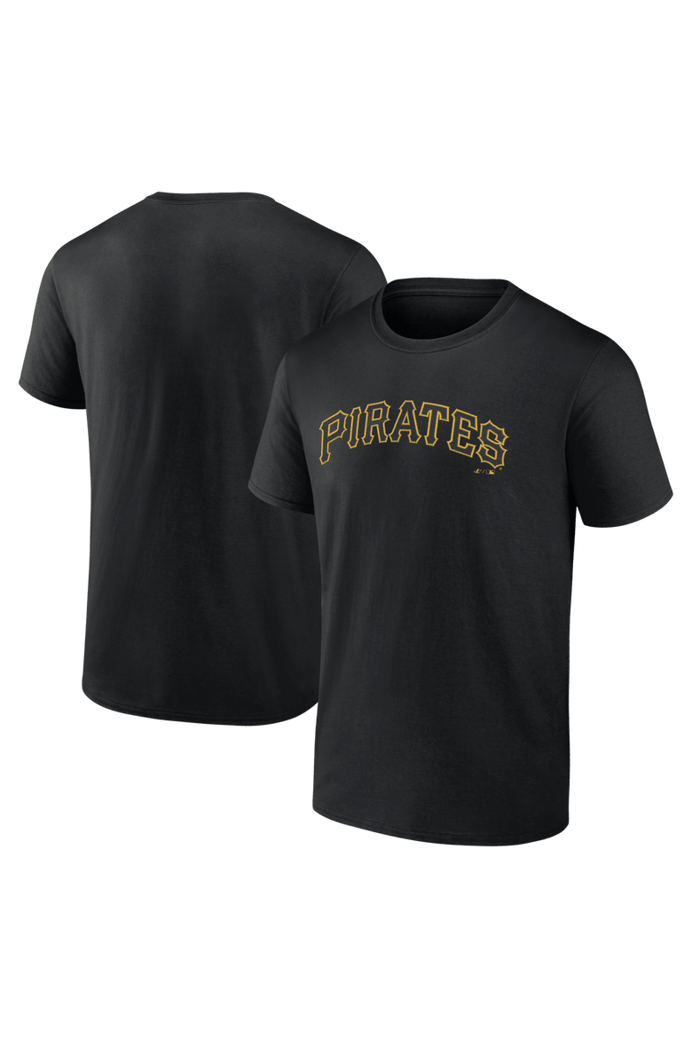 Men's Logo Athletic Black Pittsburgh Pirates Wordmark T-Shirt, Main, color, Black