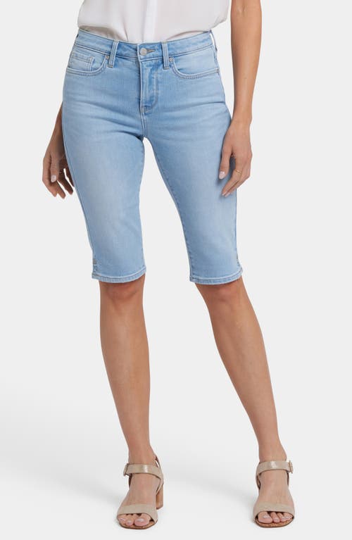 Nydj Sophie Side Slit Denim Shorts In Canary Beach