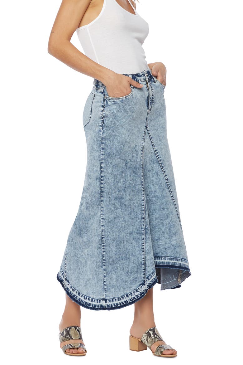Selma Pieced Denim Midi Skirt, Alternate, color, POWDER BLUE