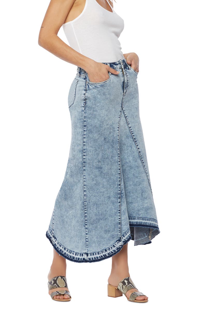 Wash Lab Denim Selma Pieced Denim Midi Skirt, Alternate, color,