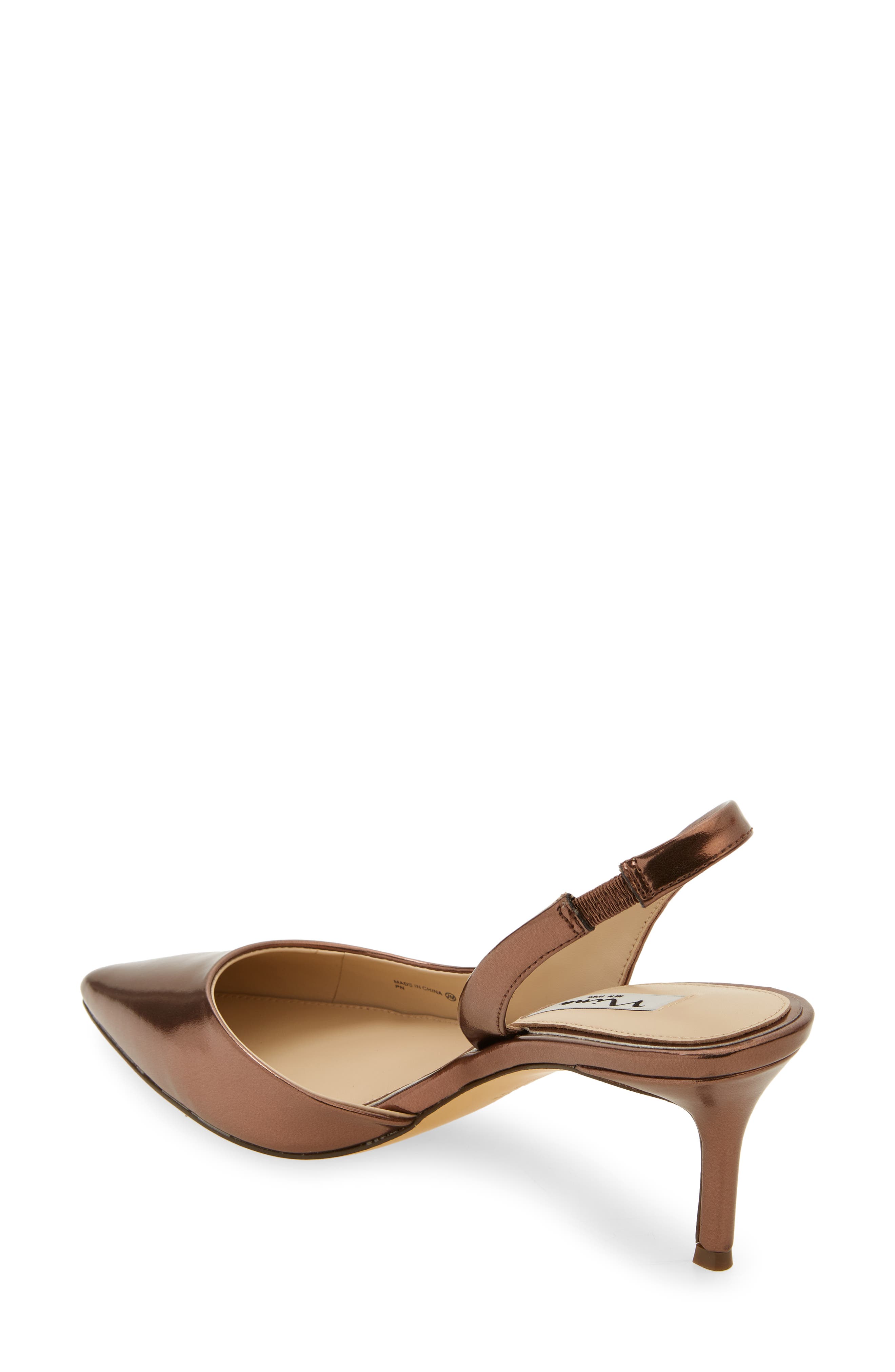 Nina 60 Slingback Half d
Orsay Pointed Toe Pump, Alternate, color, Bronze