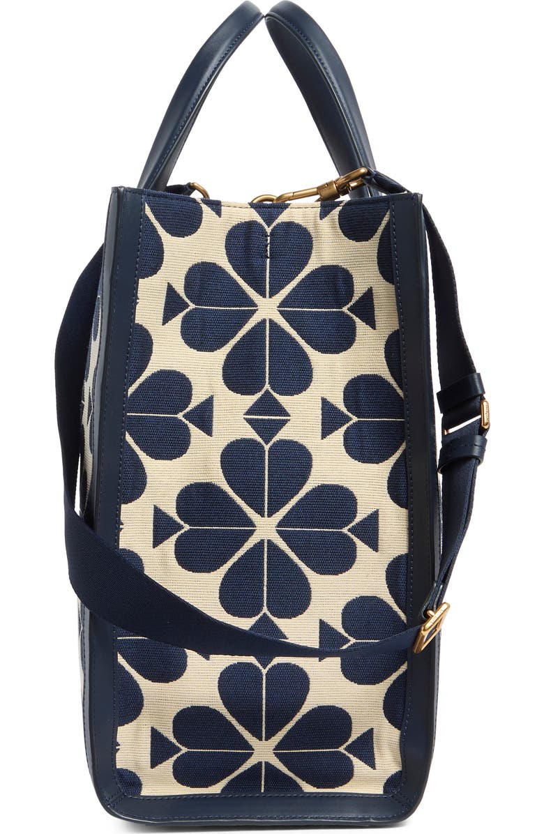Kate Spade New York oversize spade flower jacquard stripe manhattan tote bag, Alternate, color,
