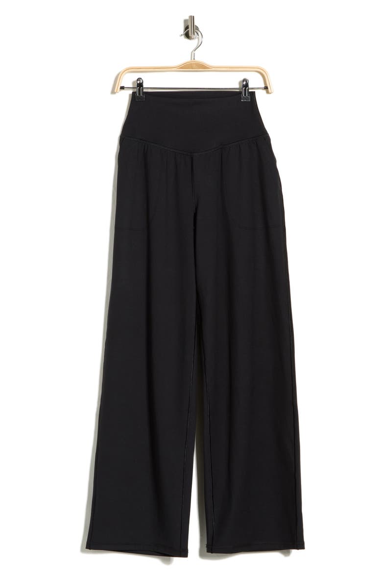 Lux Ventura Wide Waist Leggings, Alternate, color, BLACK